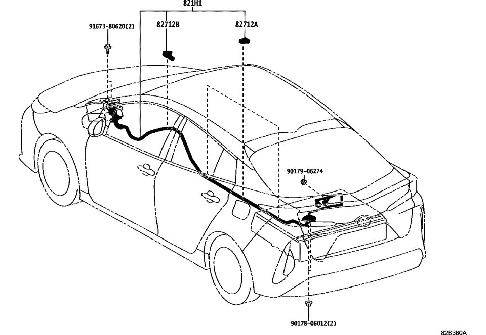 Toyota 821H1-47040 Battery Cable