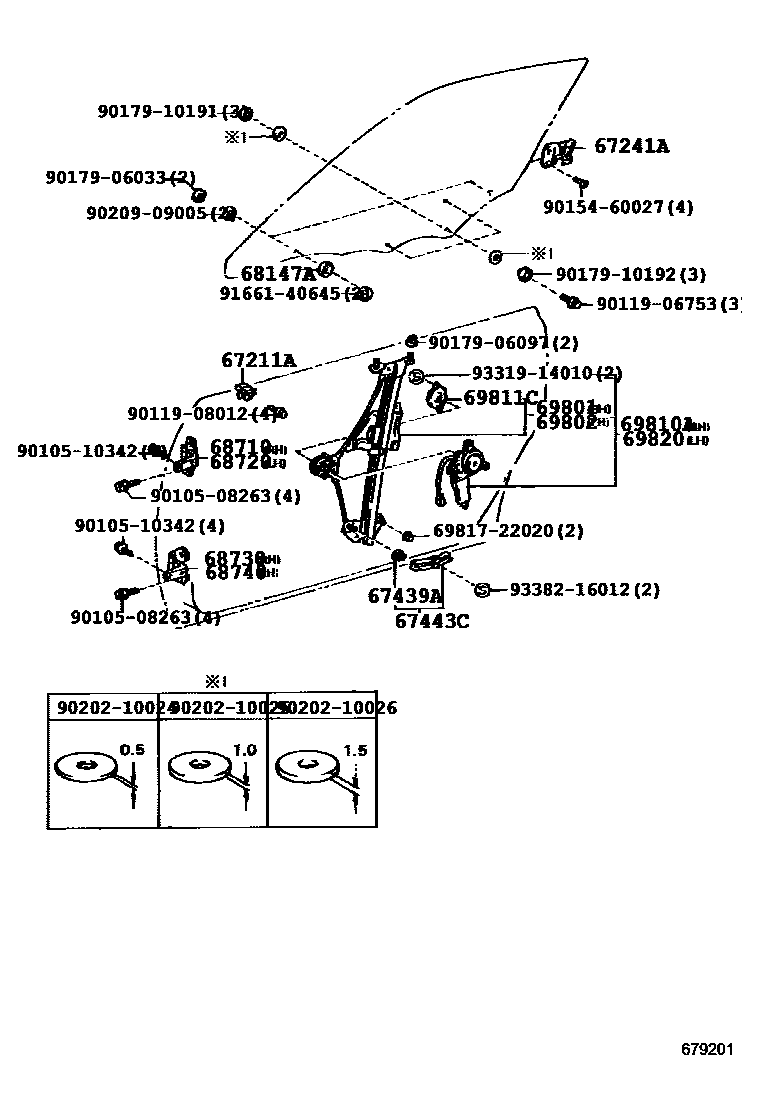 Toyota 90105-08263 Bolt, Washer Based H