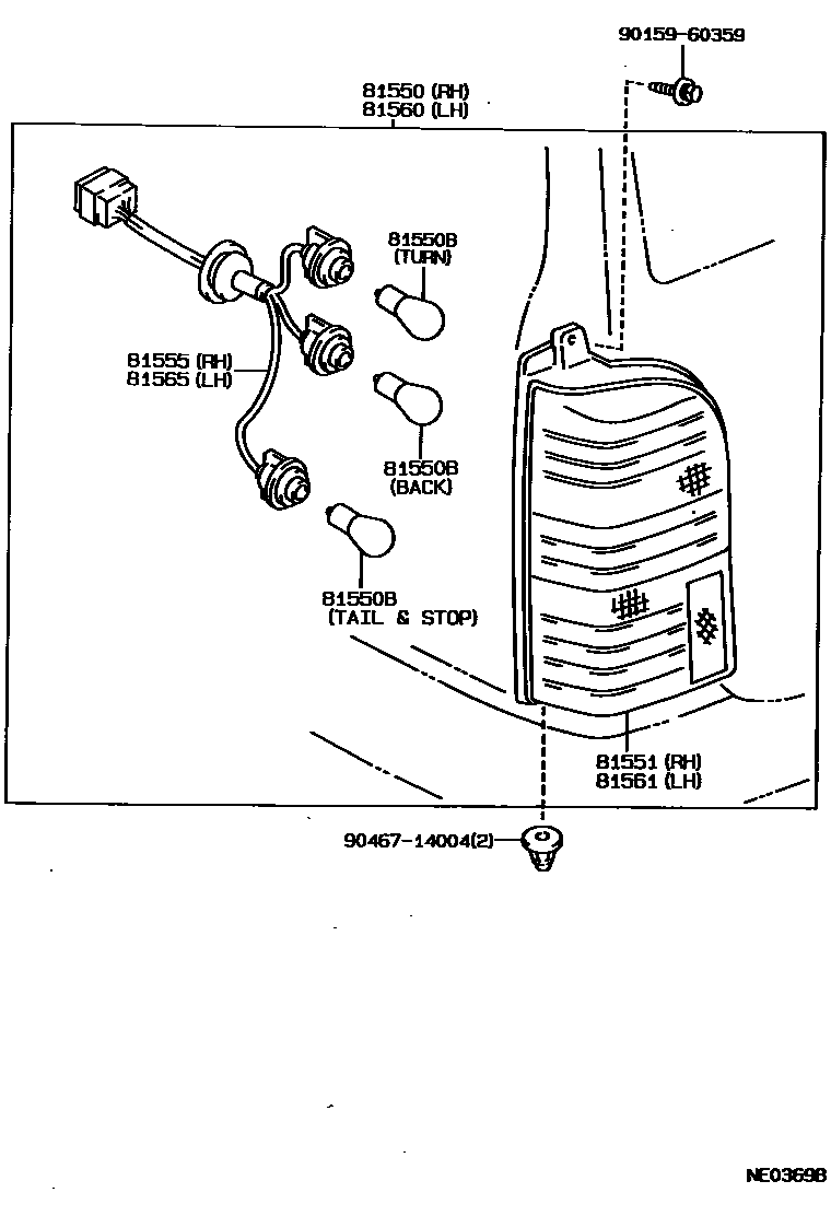 Toyota 90159-60359 Lens Screw