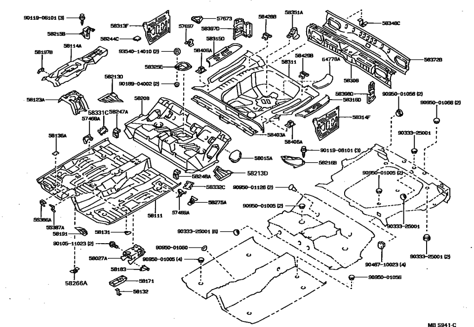 Toyota 90105-11023 Bolt, Washer Based H