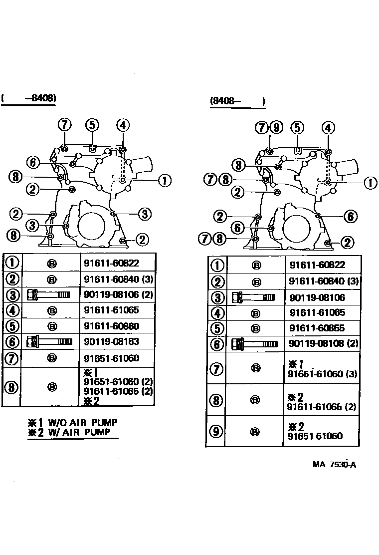 Toyota 91651-61060 Bolt, w/Washer