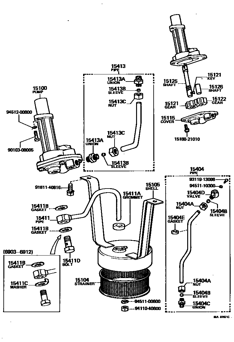 Toyota 15188-21010 Screw