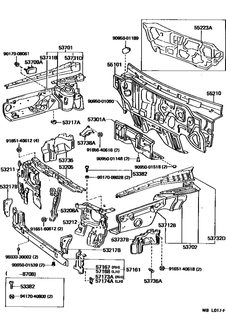 Toyota 90170-08028 Nut, HEXAGON