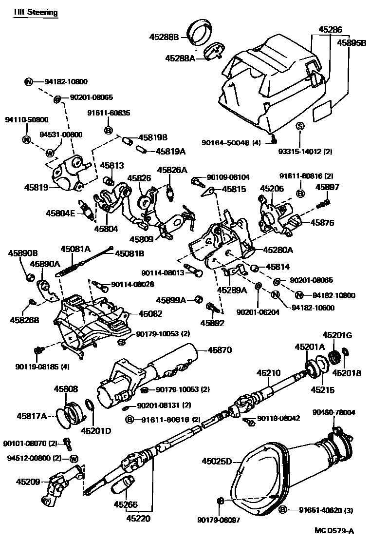 Toyota 90119-08042 Bolt, w/Washer