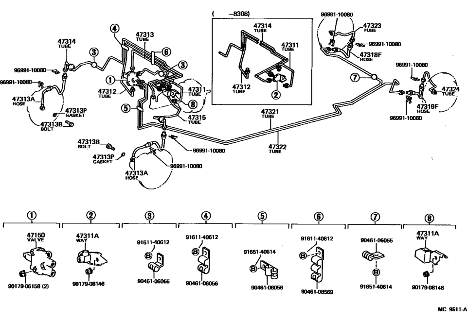Toyota 90461-06056 Clamp