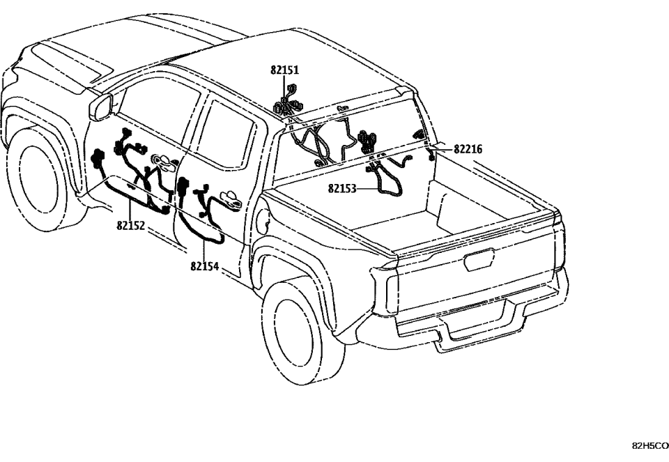 Toyota 82152-AK010 WIRE, FR DOOR, LH
