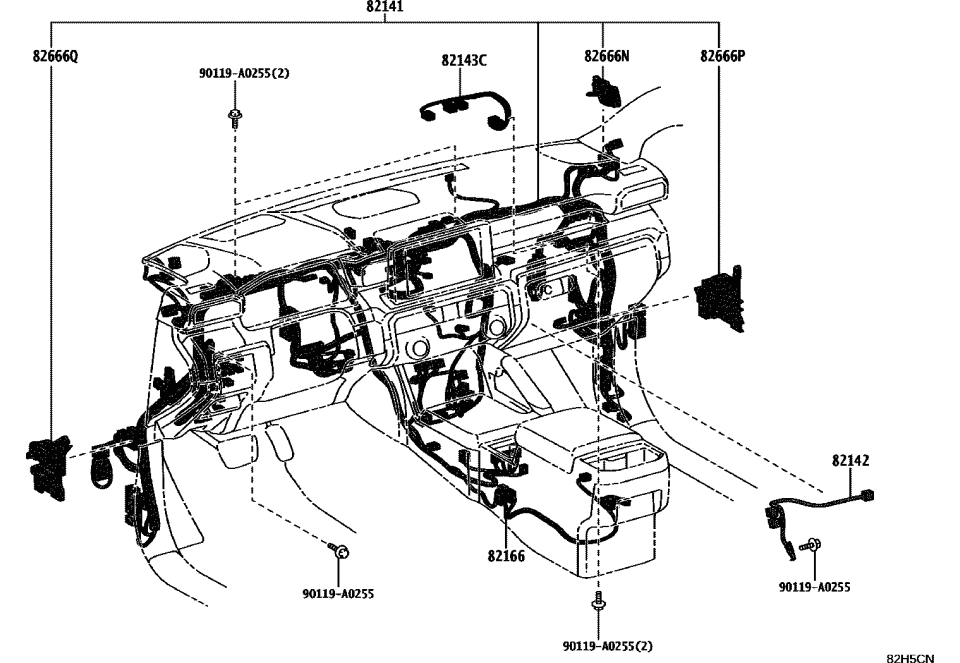 Toyota 82140-AK010 WIRE ASSY, INSTRUMEN