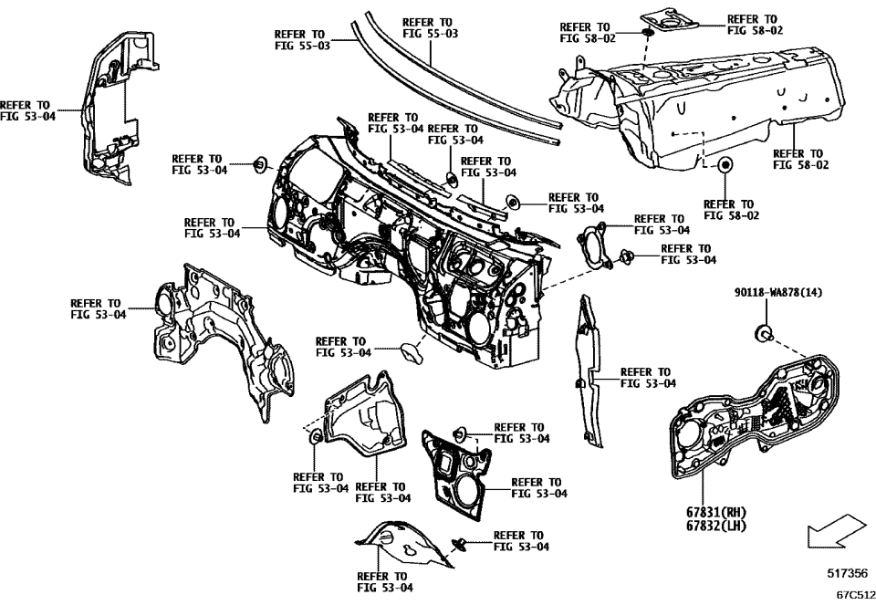 Toyota 67831-WAA01 COVER, FR DOOR SERVI