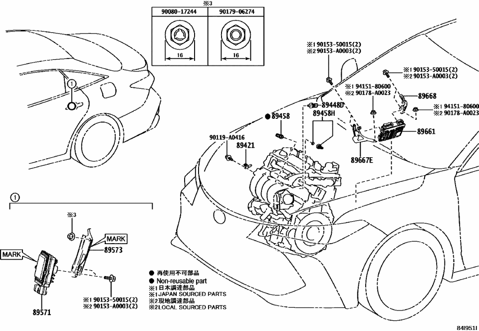Toyota 89661-07650 ECM