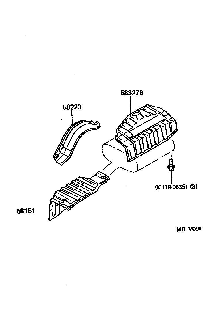 Toyota 90119-06351 Bolt, w/Washer
