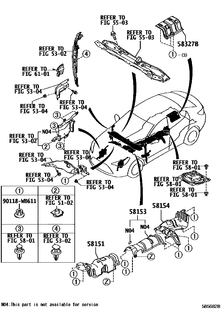 Toyota 90118-WB611 Nut