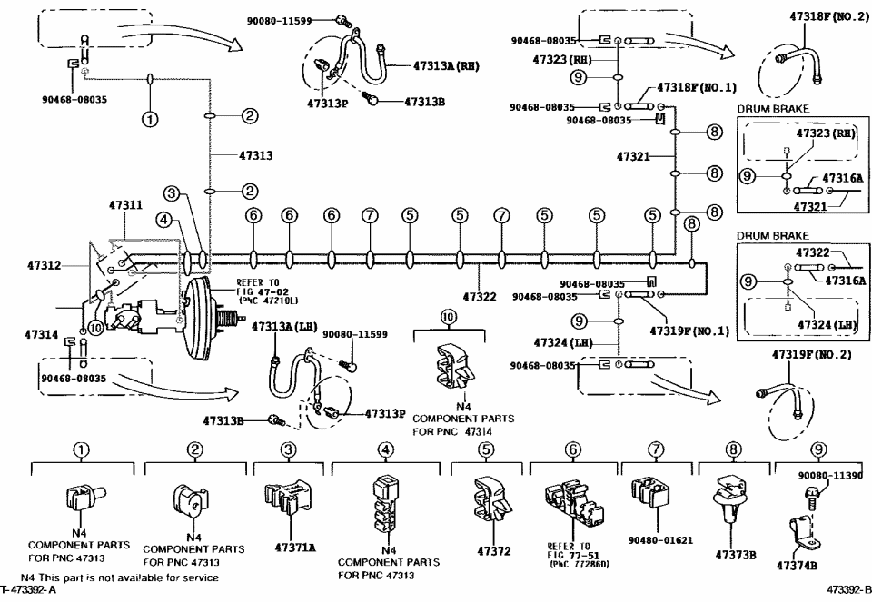 Toyota 90080-11599 Bolt, w/Washer