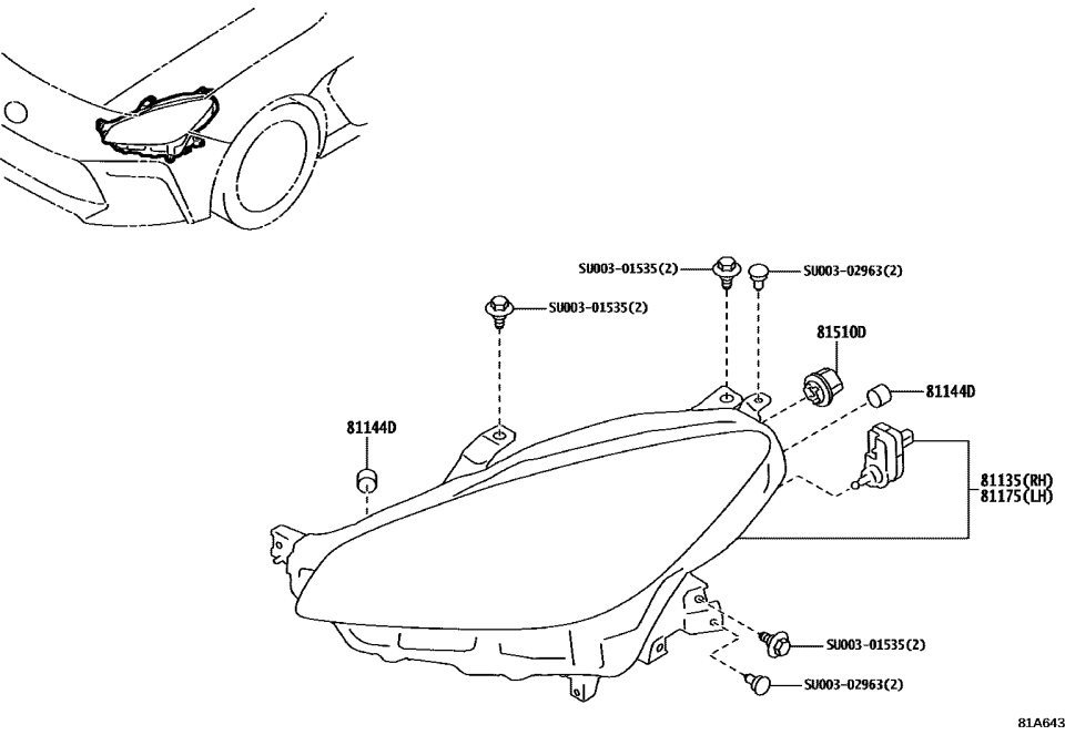 Toyota SU003-08632 Signal Bulb