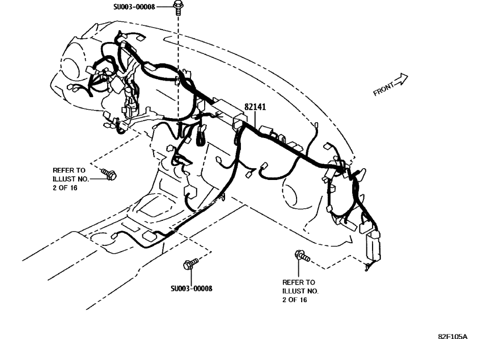 Toyota SU003-09954 INST PNL HARN USA