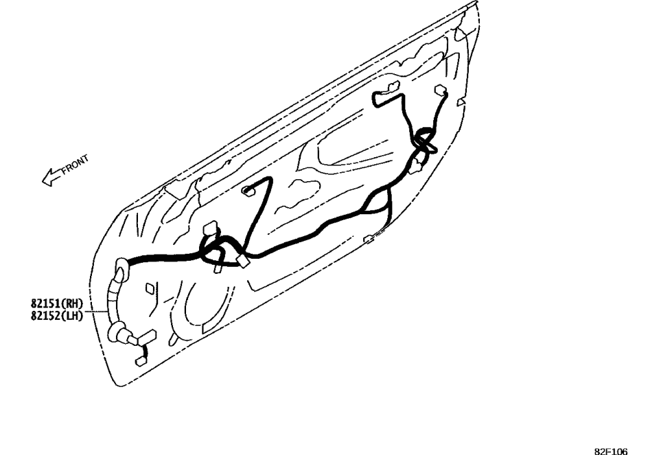 Toyota SU003-09996 CORD DOOR F DRVR