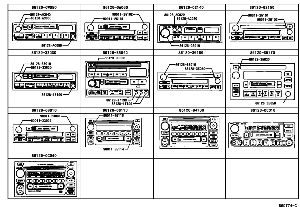 Toyota 90011-23001 Knob