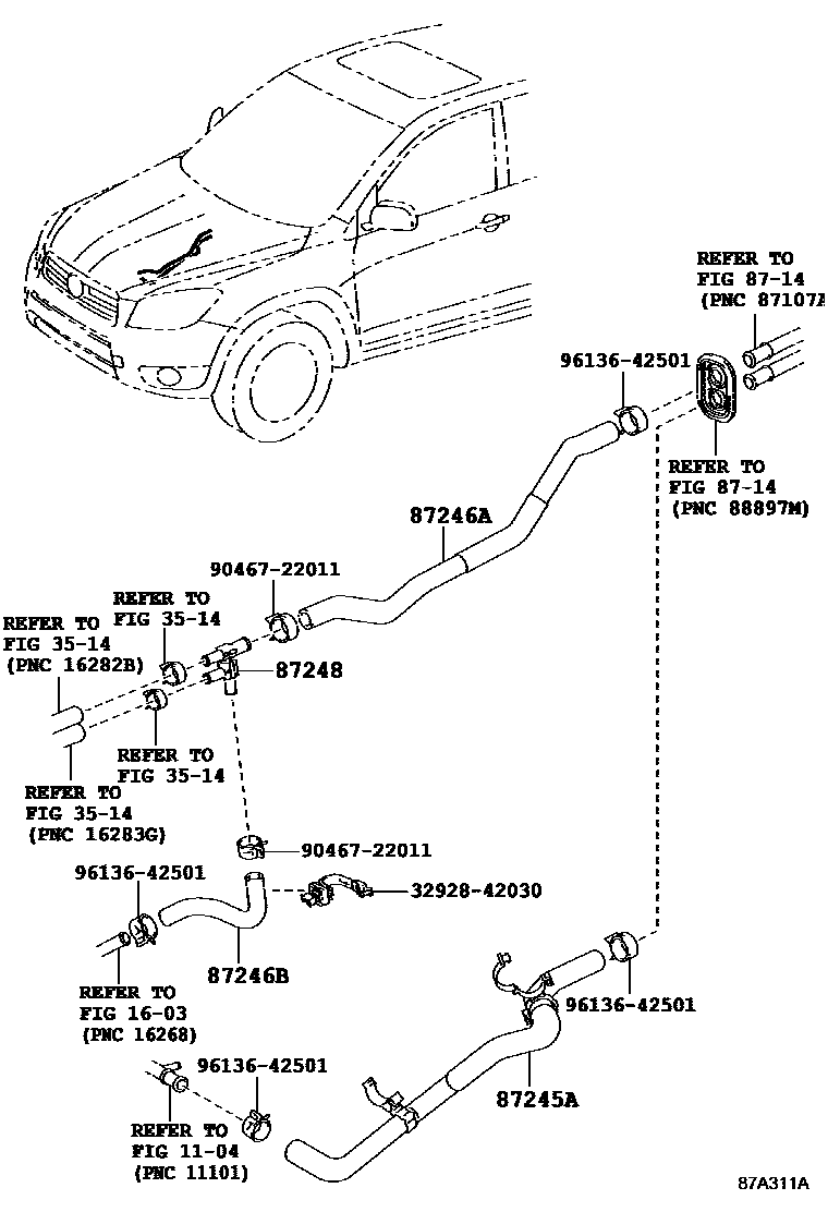 Toyota 32928-42030 Clamp, Flexible Hose