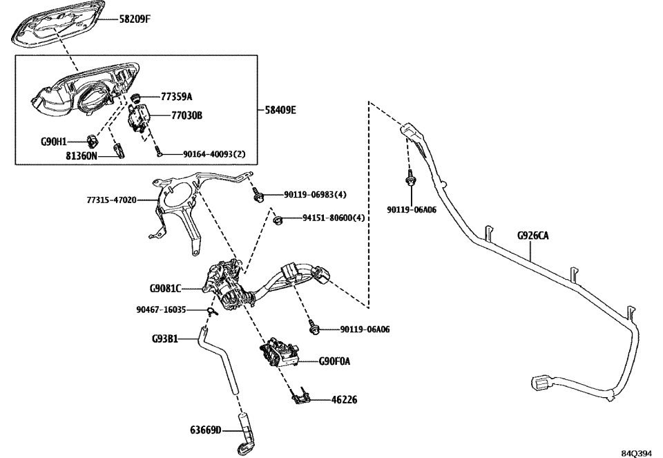Toyota G9081-47080 CABLE, EV CHARGER