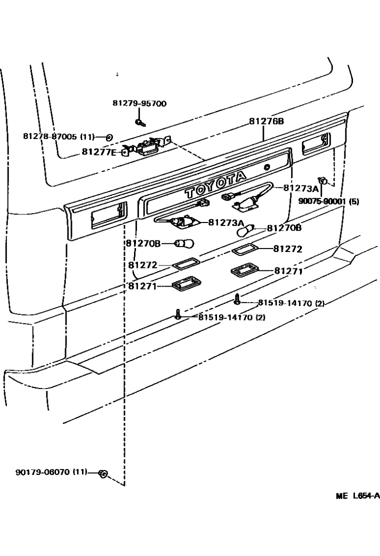 Toyota 81279-95700 Screw