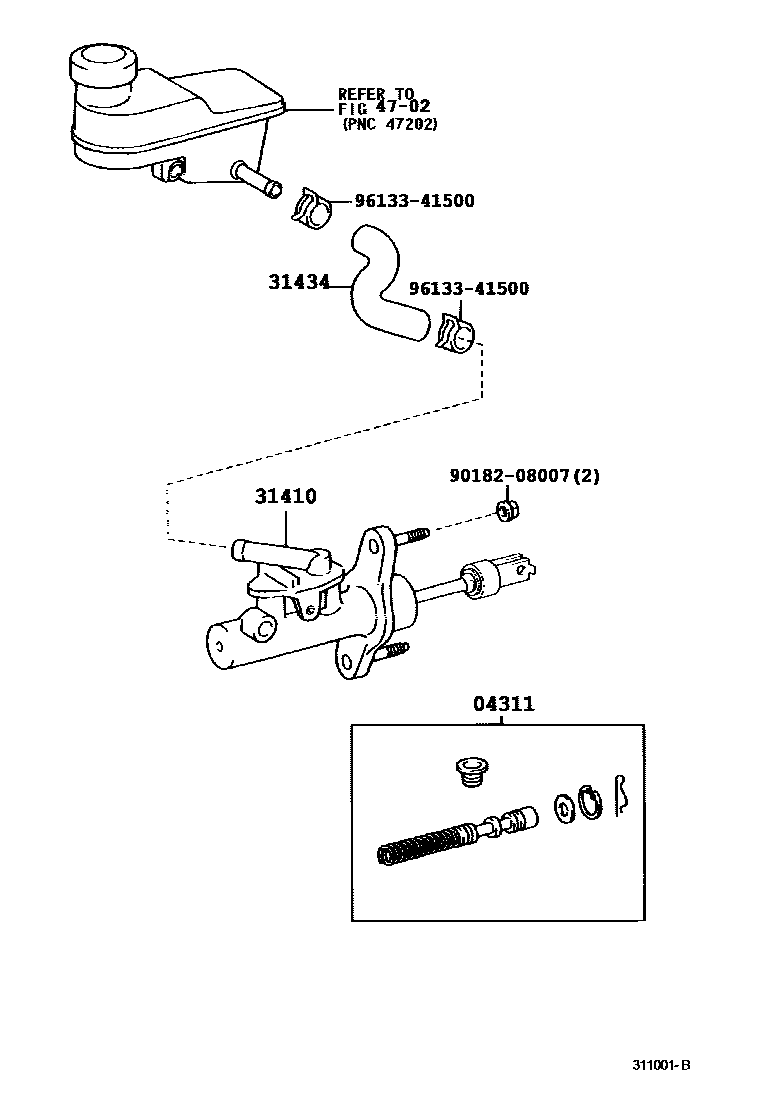 Toyota 90182-08007 Nut, W/WASHER
