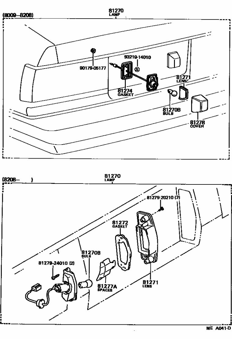 Toyota 81279-20210 Screw