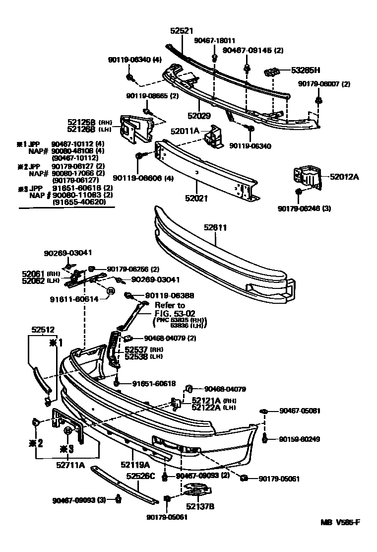 Toyota 90119-06606 Bolt, w/Washer