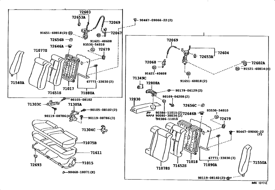 Toyota 90105-08102 Bolt, Washer Based H