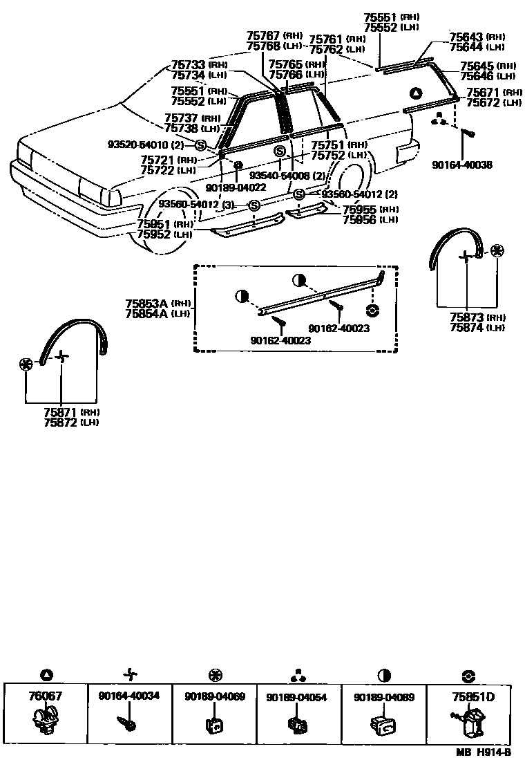 Toyota 90162-40023 Screw