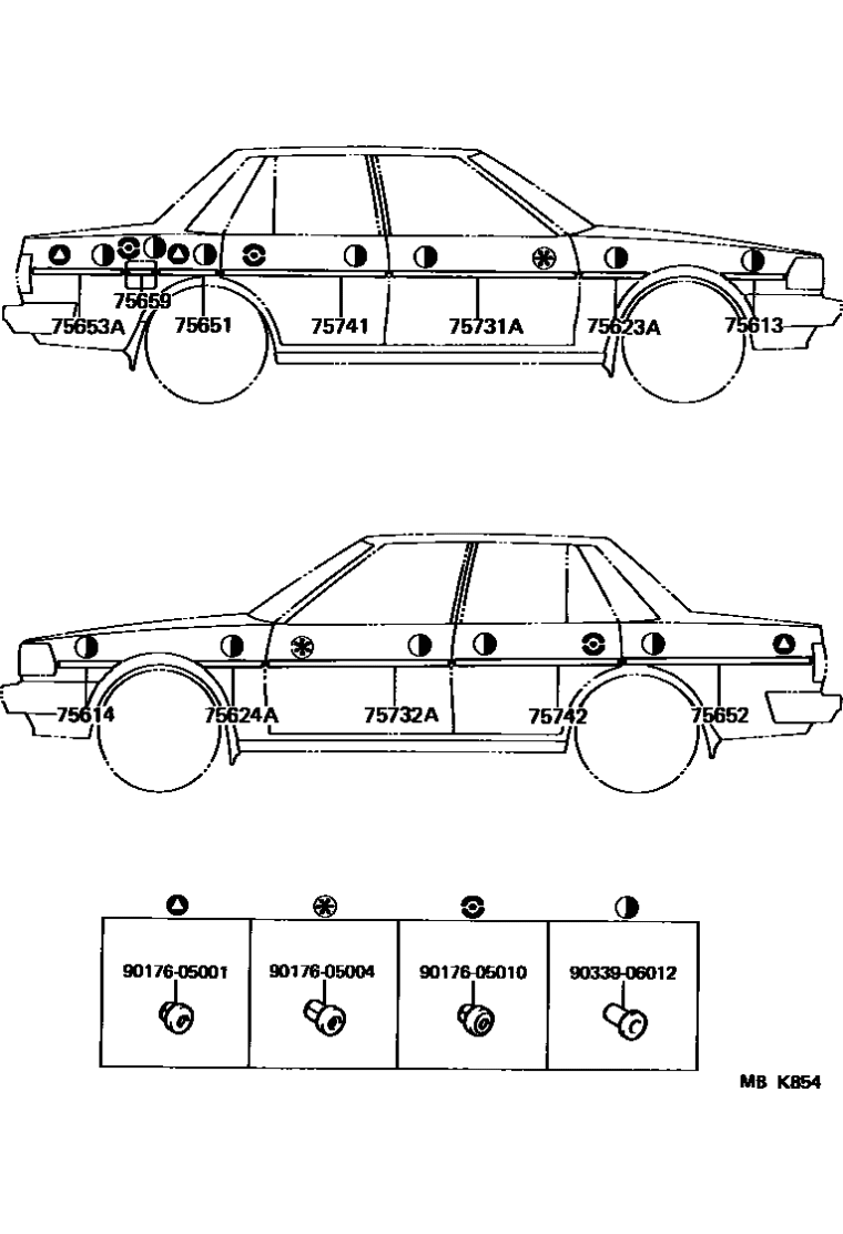Toyota 90176-05001 Nut, Cap