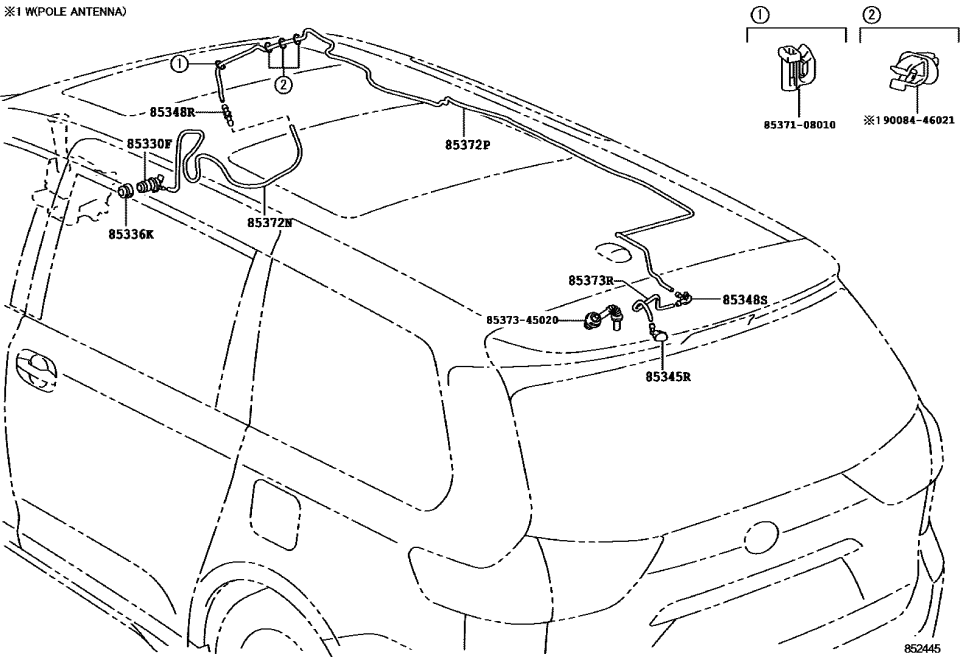 Toyota 85371-08010 Clamp, Washer Hose
