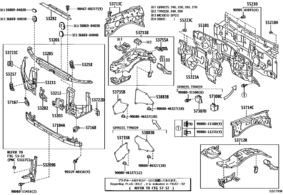 Toyota 36869-04020 Cover, Packing