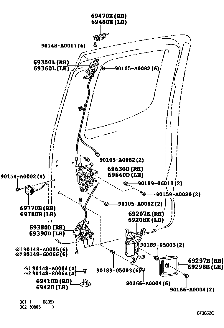 Toyota 90166-A0004 Screw, HEXALOBULAR T