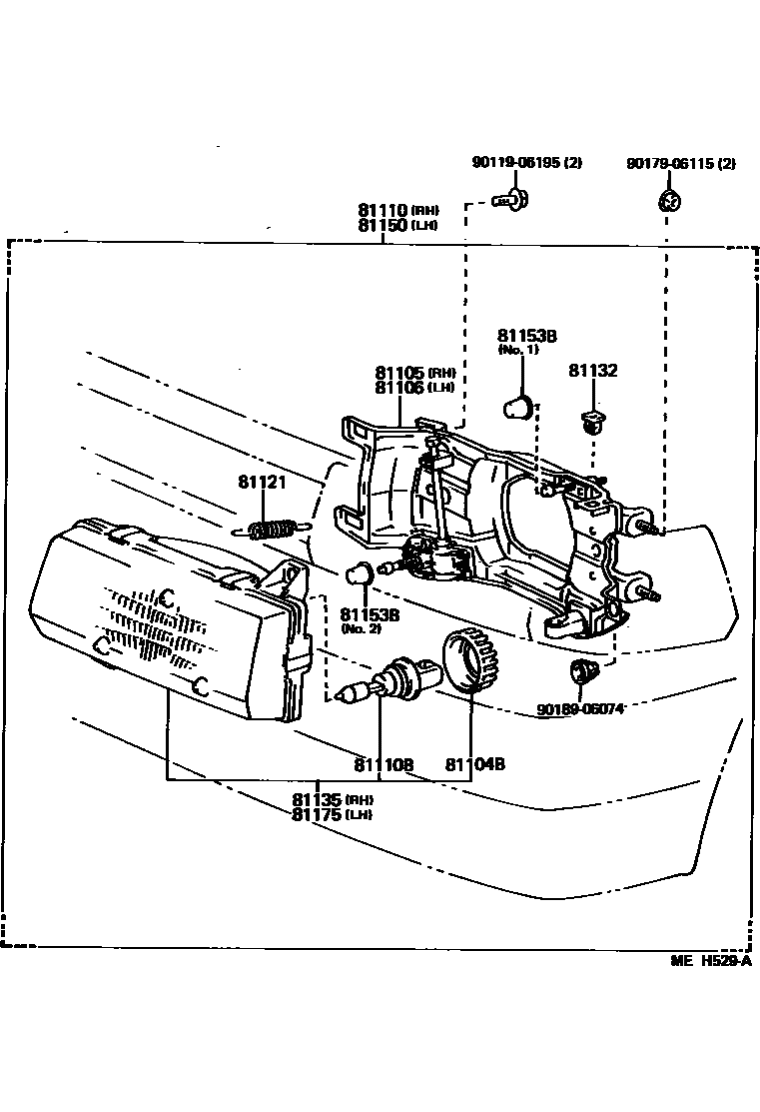 Toyota 90119-06195 Bolt, w/Washer