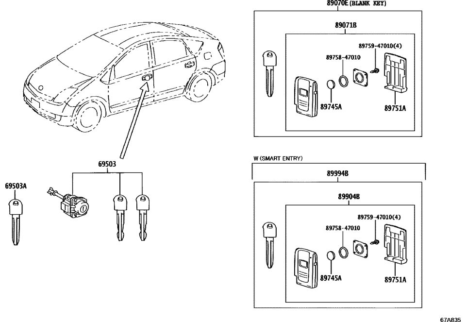 Toyota 89758-47010 Packing, Door Control