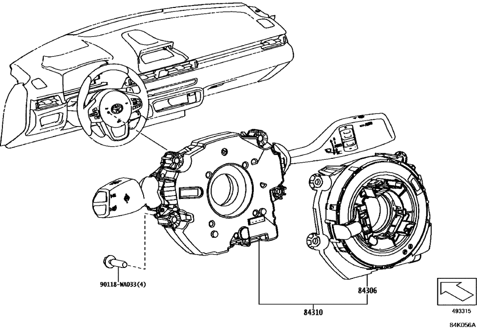 Toyota 84310-WAA02 Switch Assembly