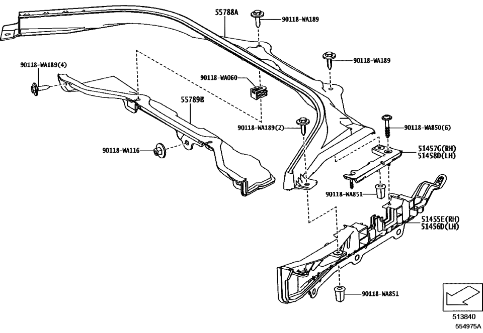 Toyota 51456-WAA01 SEAL, FRAME UNDER, N