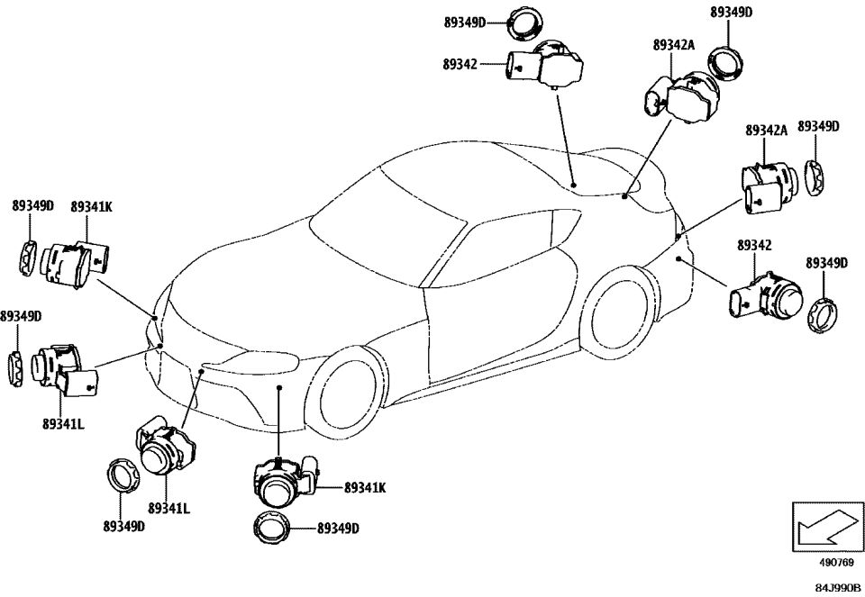 Toyota 89341-WAA23 Park Sensor