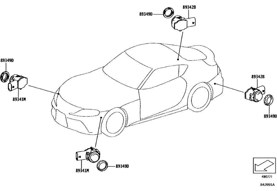 Toyota 89341-WAA27 Automatic Park Sensor