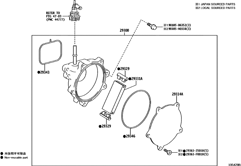 Toyota 29363-F0010 Screw, Hollow Vacuum