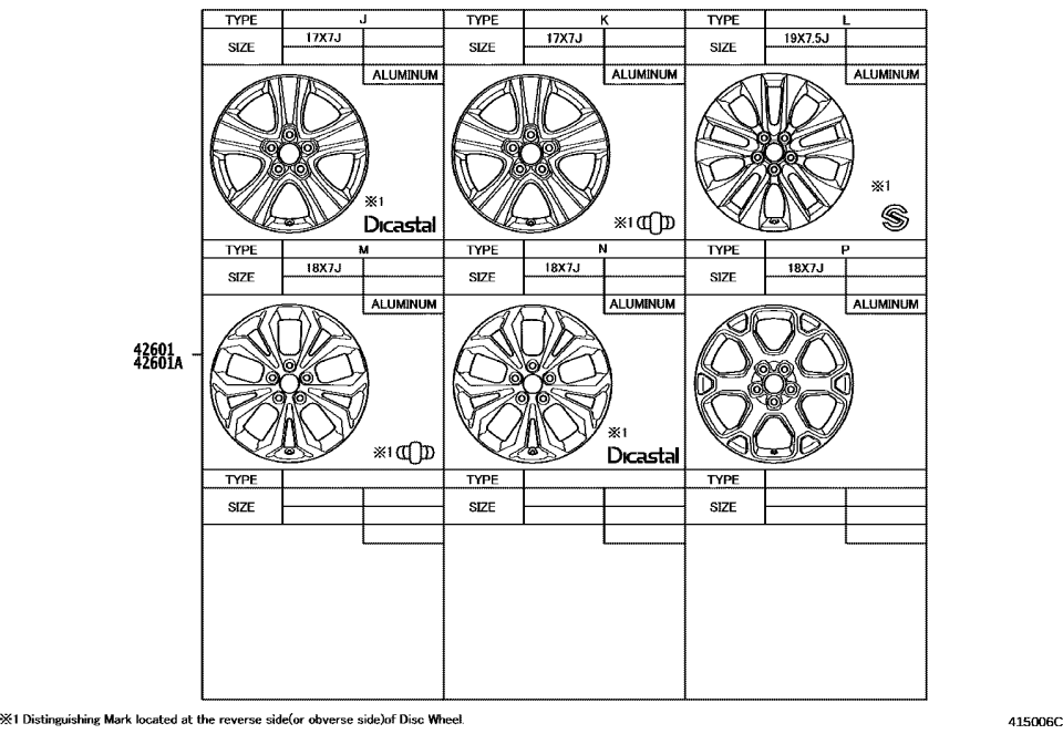 Toyota 42611-0R290 Wheel, Alloy