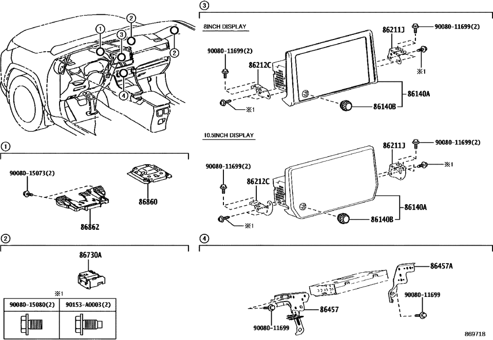 Toyota 86730-0R030 MICROPHONE ASSY, TEL