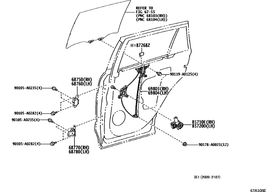 Toyota 69803-0R110 Window Regulator