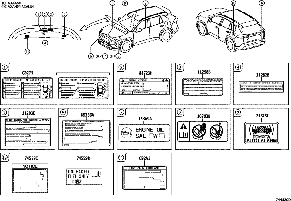 Toyota 11298-F0070 Label, Emission Cont