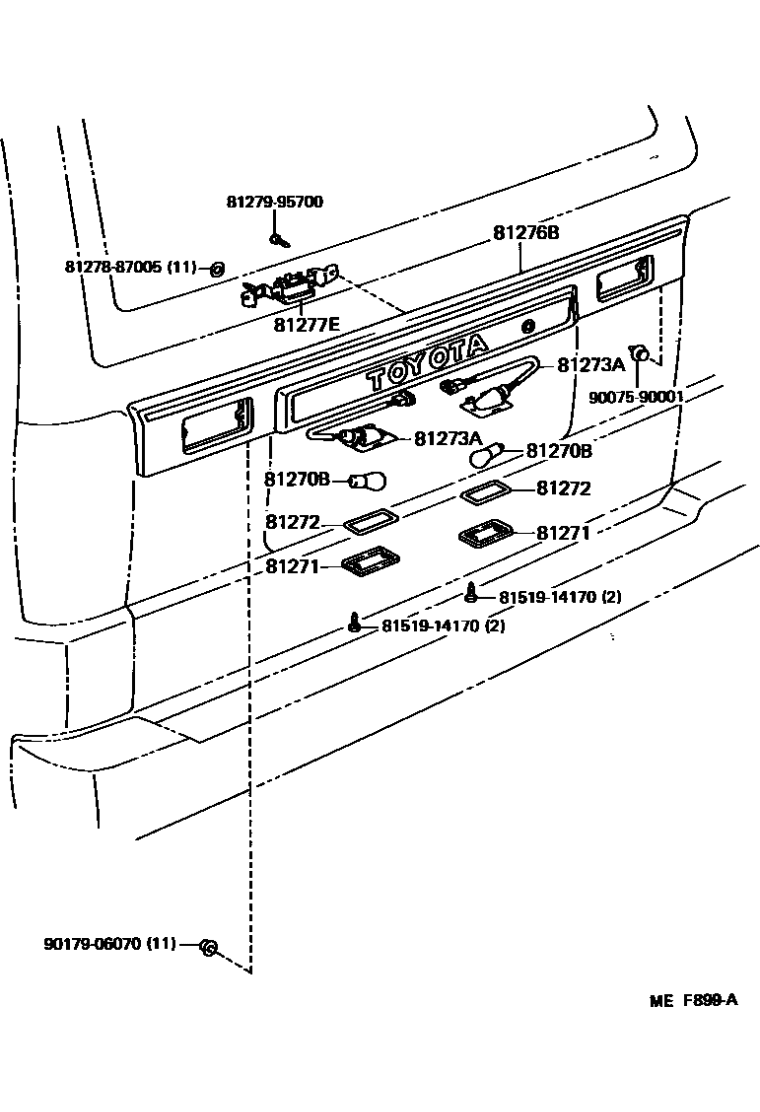 Toyota 81519-14170 Screw