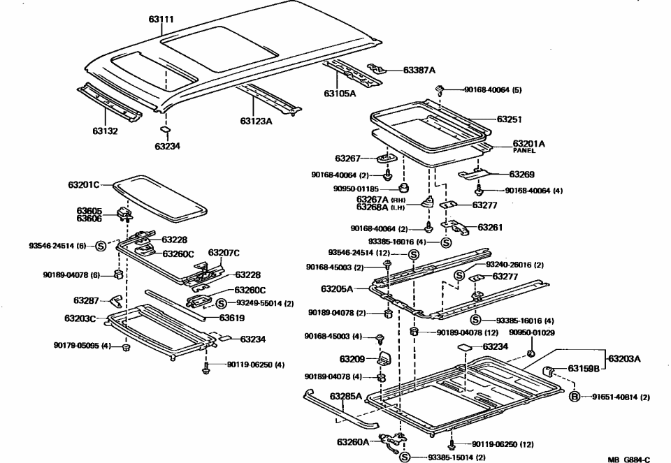 Toyota 90168-40064 Screw, Tapping