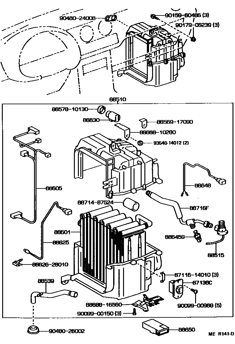 Toyota 88578-10130 Packing, Cooler