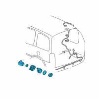 Genuine Cadillac Sensor Kit,Rear Object diagram