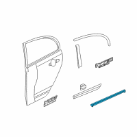 Genuine Molding Assy., L. RR. Door diagram