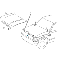 Genuine Toyota Lock Assembly, Hood diagram
