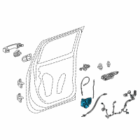 Genuine Buick Rear Side Door Latch Assembly diagram